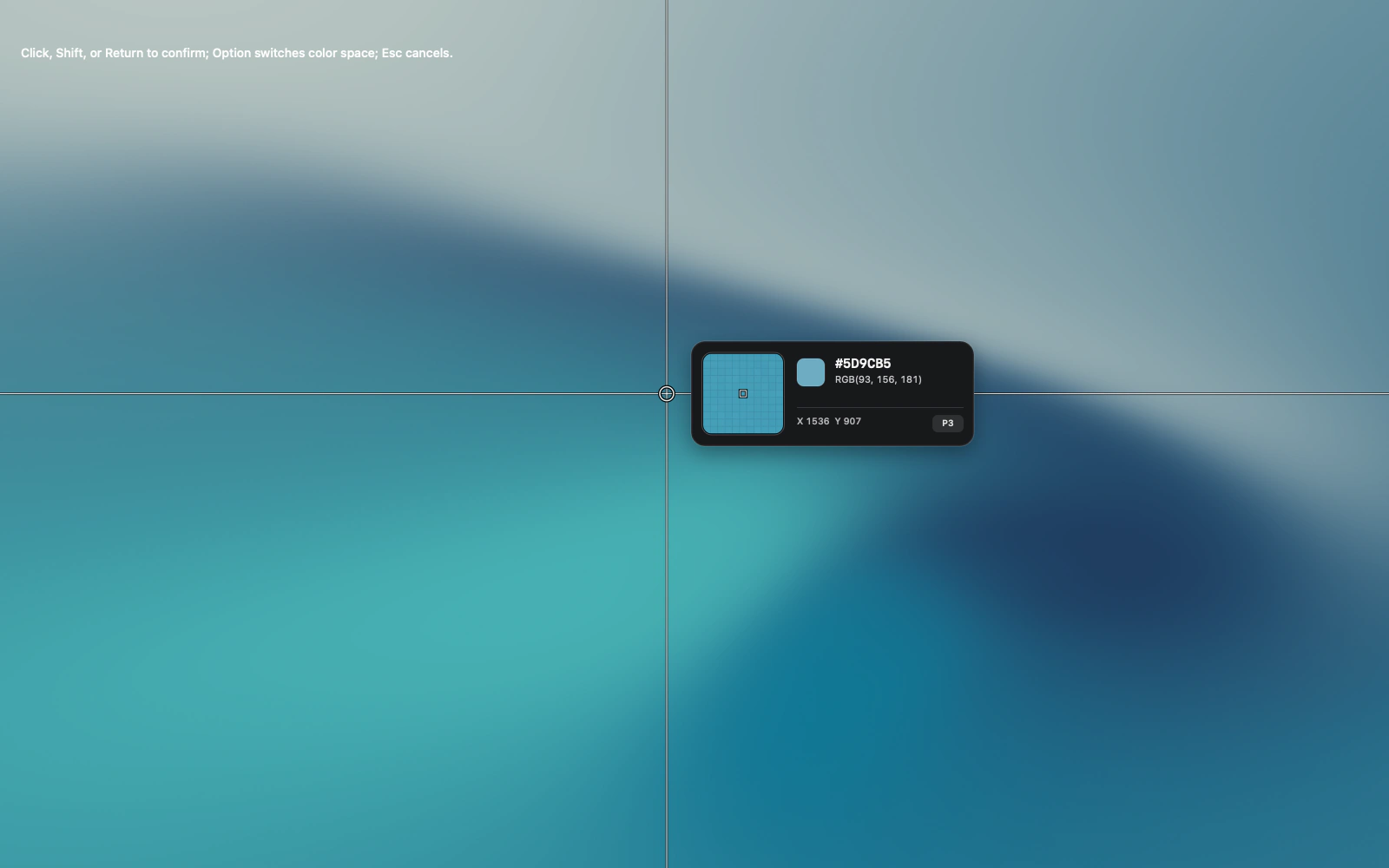 Shotlane color picker with magnifier and copyable color values